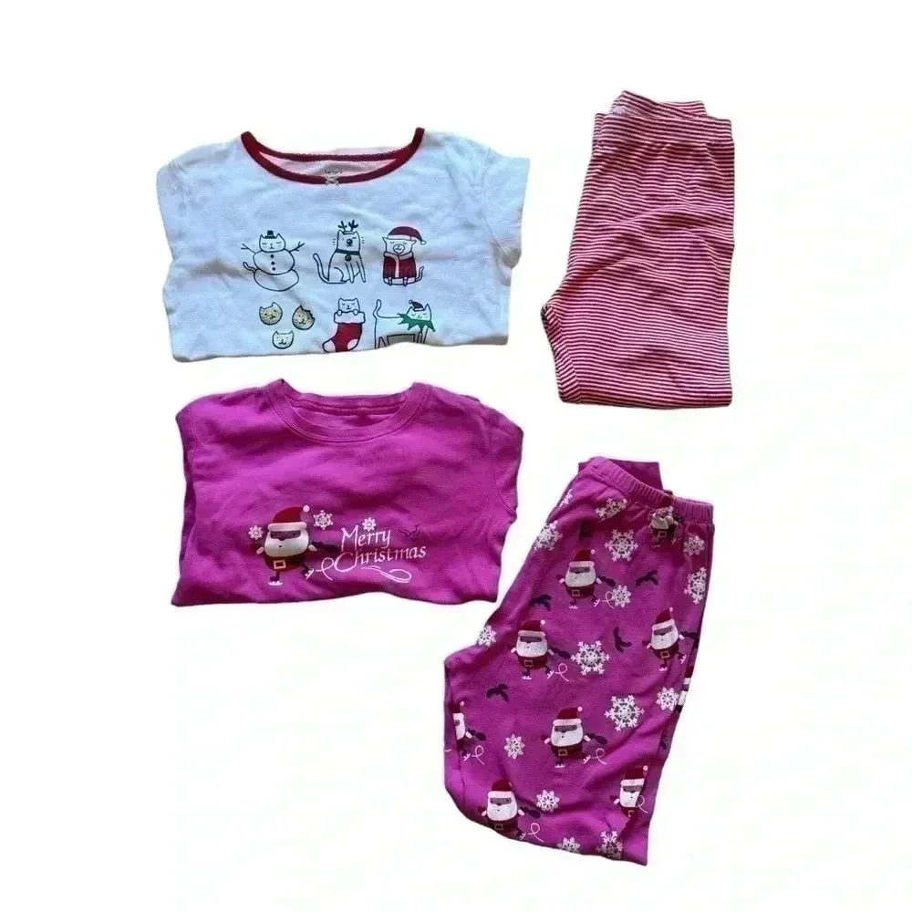 Carter’s Pajama Set Bundle Long Sleeves Tops & Pants Cotton SZ 12 # 2066